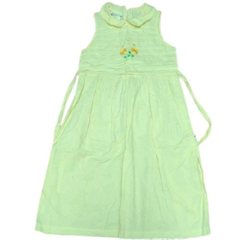 Vintage Cotton Daisy Embroidered Dress